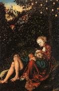 Lucas  Cranach Samson and Delilah oil on canvas